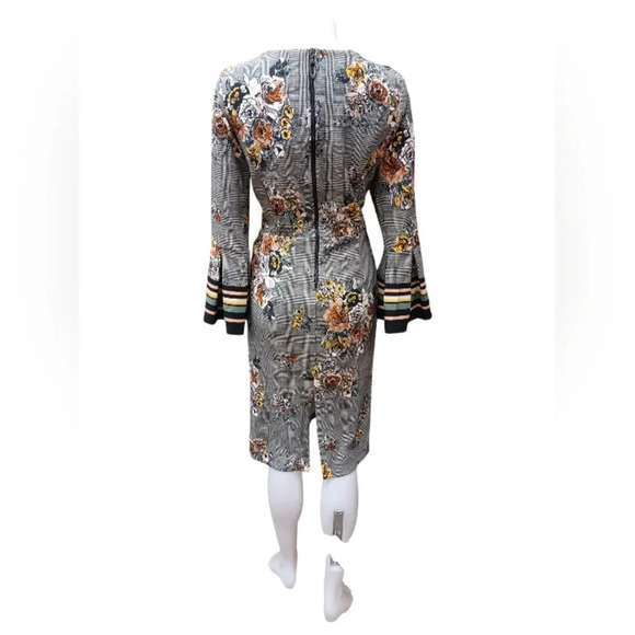 Rinascimento EUC Midi Floral Bell Sleeved Dress Size XL - Picture 5 of 12